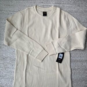 RVCA Ivory Waffle Knit Long Sleeve